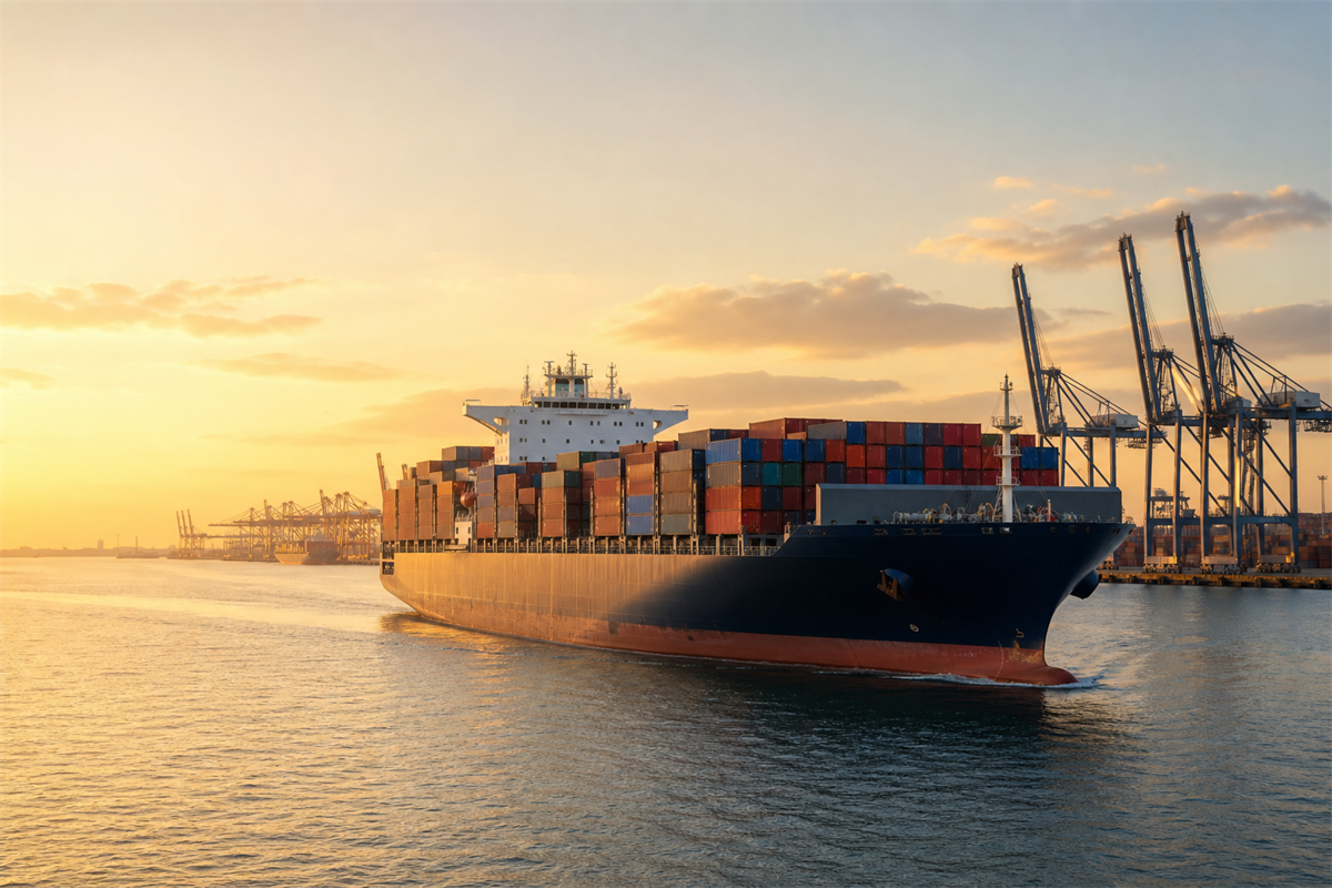 Container freight at sea